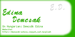 edina demcsak business card